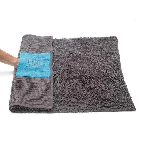 Messy Mutts Tapis de séchage et serviette en microfibre avec poches pour les mains