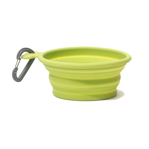 Messy Mutts Bol en silicone rétractable - Vert