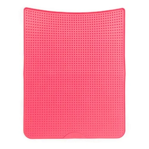 Messy Cats Tapis de litière en silicone - Rouge