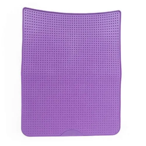 Messy Cats Tapis de litière en silicone - Mauve