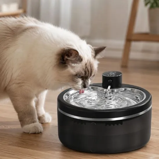 Fontaine eau chat sans fil | AquaFlex
