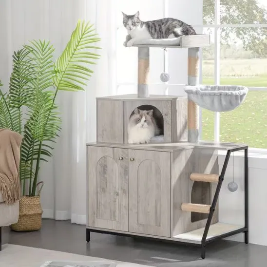 Arbre à chat avec litière | Le Palais Félin
