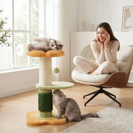 ARBRE A CHAT FLEUR | Design Coloré
