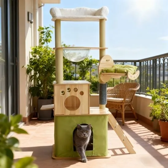 Arbre à chat bois naturel