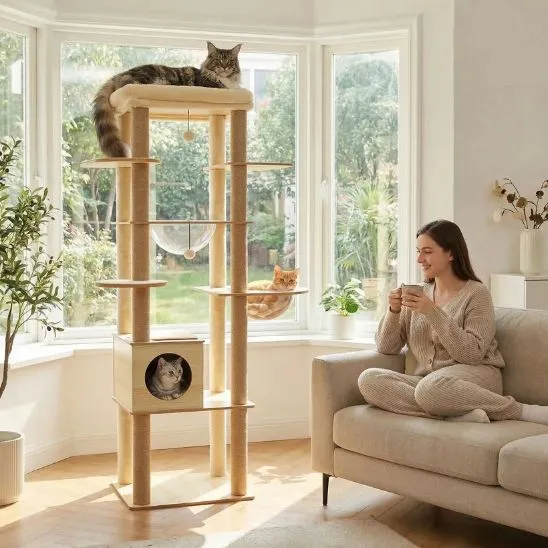 ARBRE A CHAT EN BOIS | L’Explorateur Bois