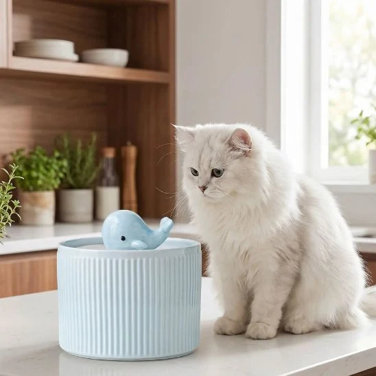 Fontaine à eau chat ceramique | Goutte de Joie
