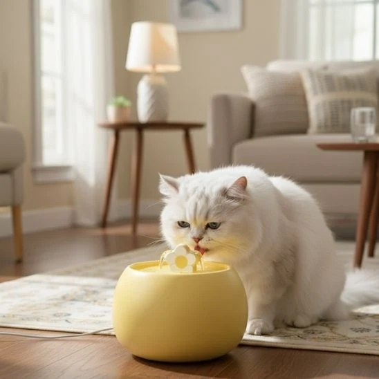 FONTAINE A EAU POUR CHAT CERAMIQUE | Fleur Zen