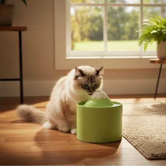 FONTAINE A EAU POUR CHAT CERAMIQUE | Cascade des Neiges