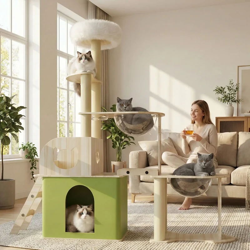 Arbre à Chat en Bois | Le Parcours Nature