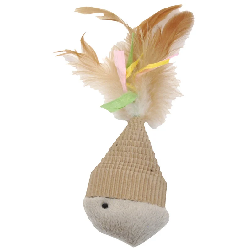 TURBO Jouet Chat Poisson Ondulé 7"
