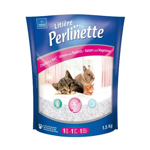 Perlinette - Litière de Silice pour Chatons et et Nouveau Animaux de Compagnie