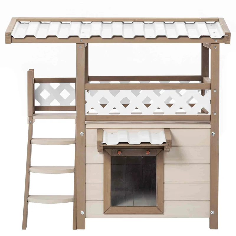 PETSFIT Outside Cat House 2 Story Perfect for Multi Cats