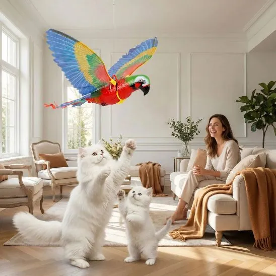 Jouet Oiseau pour Chat | Perroquet Volatile