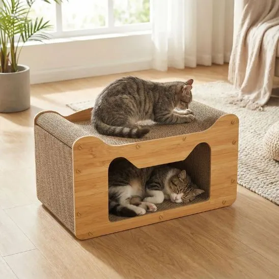 Griffoir pour chat cabane