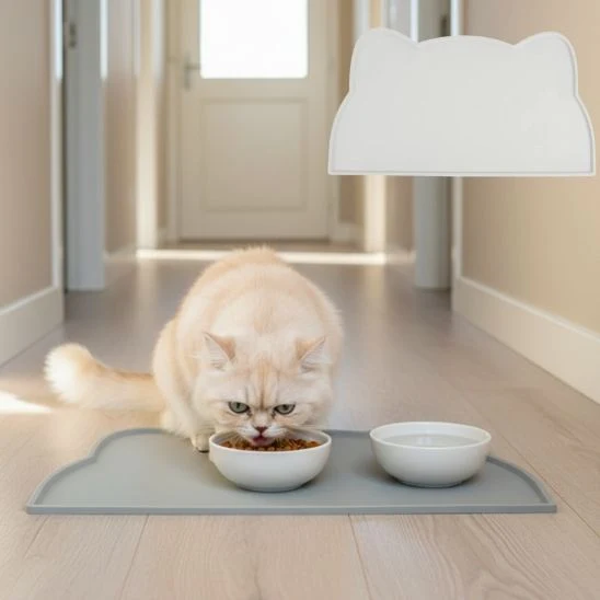 Tapis Gamelle Chat | Repas Zéro Tracas
