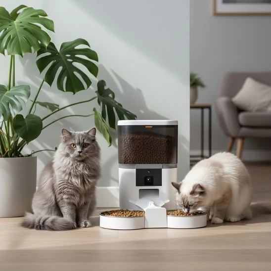 Distributeur automatique de croquettes pour chat | Visio’Croquettes Duo