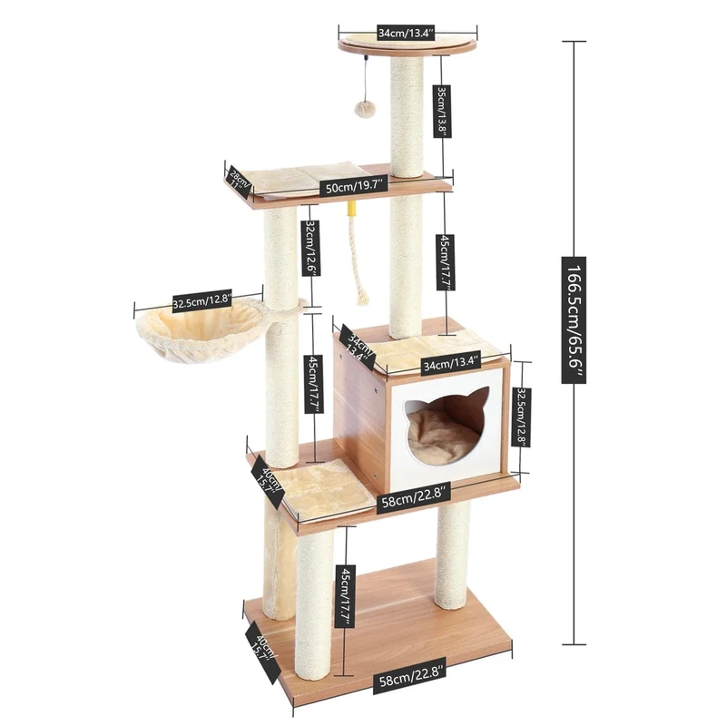 Arbre a Chat Design Bois