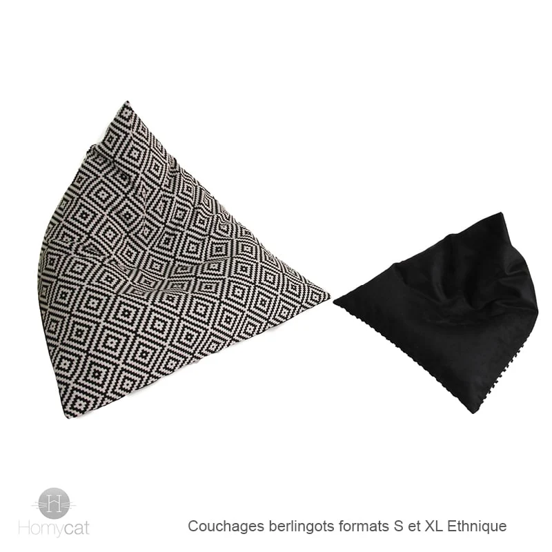 Berlingot Ethnique Noir - Couchage Bien-être pour chats