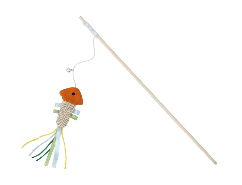 Bud'z Jouet pour chat - Canne à pêche et méduse - Orange