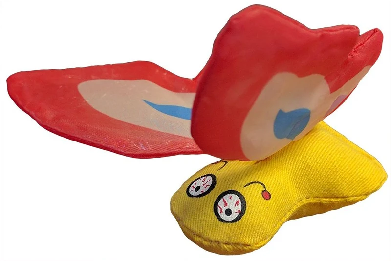Ducky World - Jouet d'herbe à chat - YEOWWW! - Papillon rouge