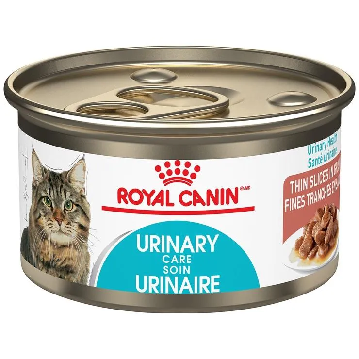 Conserve pour chat Royal Canin -Caisse de 24- Fines tranches en sauce soin urinaire