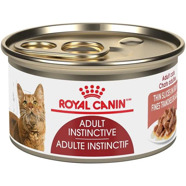 Conserve pour chat Royal Canin -Caisse de 24- Fines tranches en sauce adulte instinctif