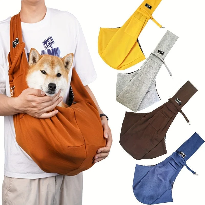 Sac bandoulière respirant et pliable pour petit et moyen chien