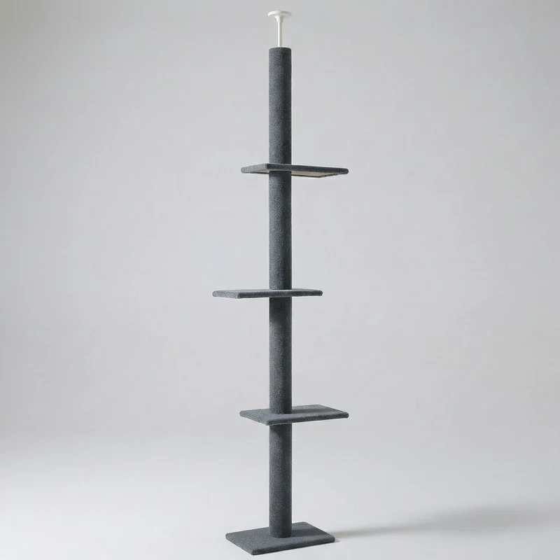 Arbre à Chat Plafond "Le Gratte-Ciel" - Ajustable (228-273cm) & Sans Perçage