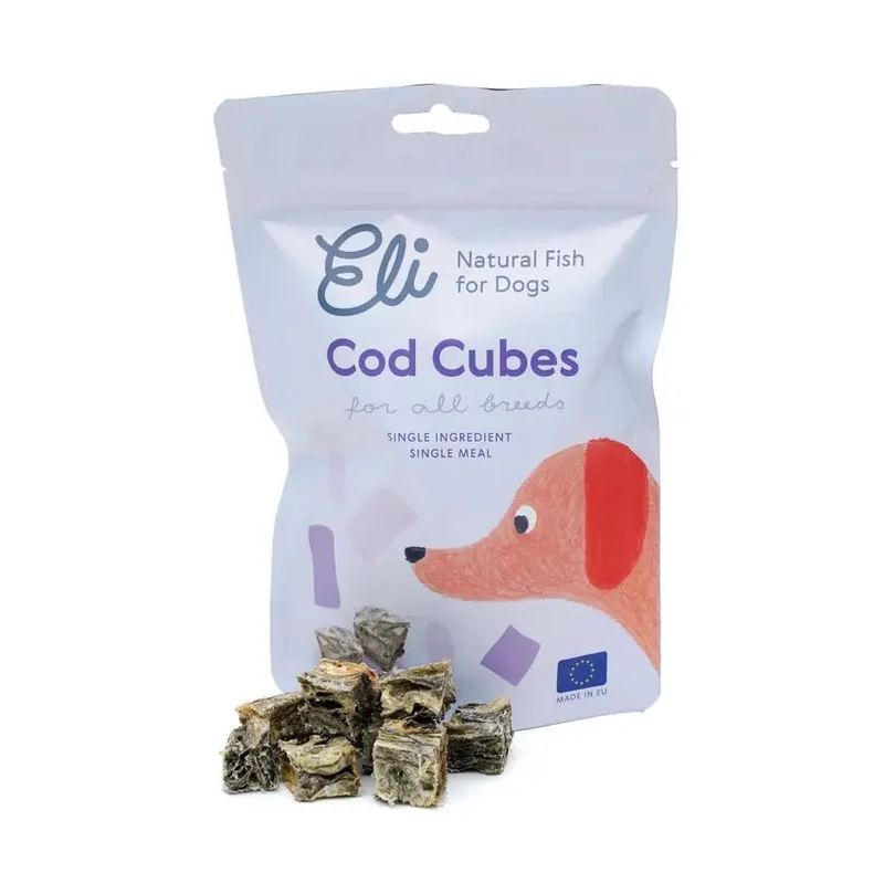 Cubes de peau de morue séchée pour chien Eli 🐟