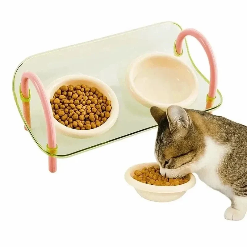 Bols doubles surélevés réglables – gamelles ergonomiques pour chien et chat