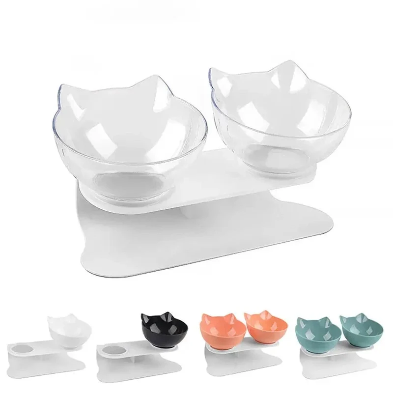 Bols antidérapants simples et doubles – gamelles avec support inclinable