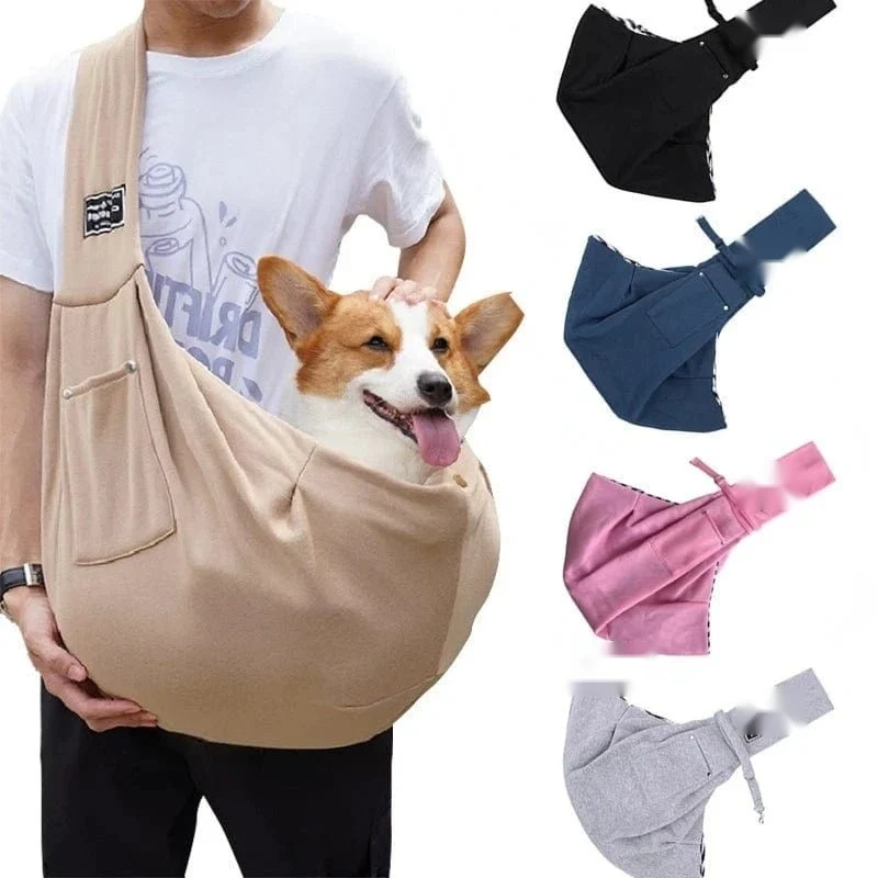 Sac à bandoulière pour chien et chat - transport confortable et portable