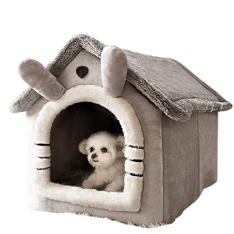 Maison pliante pour chiens et chats – panier douillet avec matelas