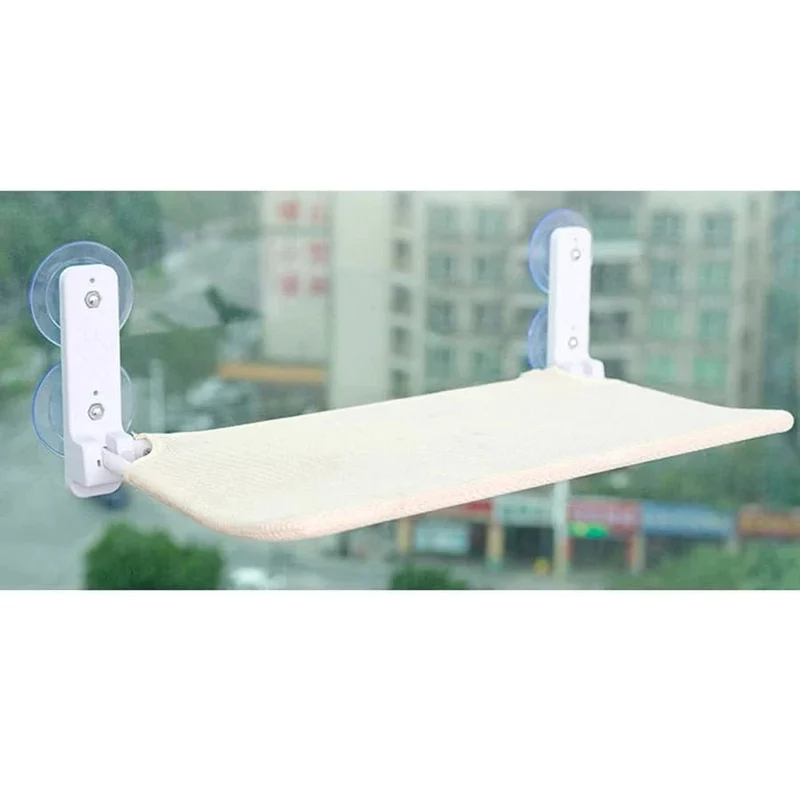 Hamac pliant pour chat – plateforme fenêtre murale avec double ventouse