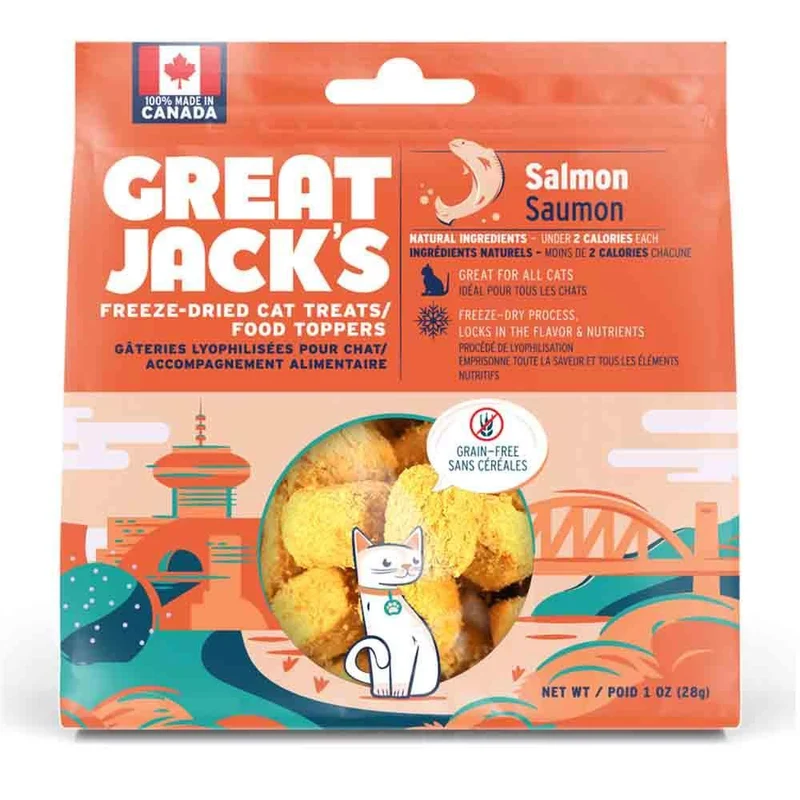 Gâteries lyophilisées pour chat Great Jack's - Saumon