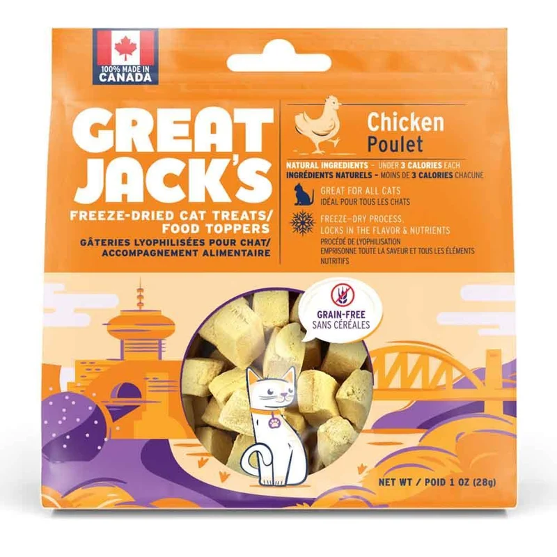 Gâteries lyophilisées pour chat Great Jack's - Poulet