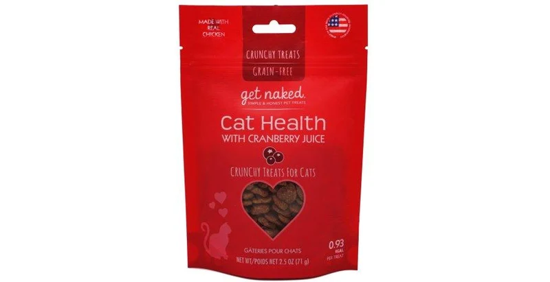Get Naked, gâteries croquantes pour chat en santé avec jus de canneberges