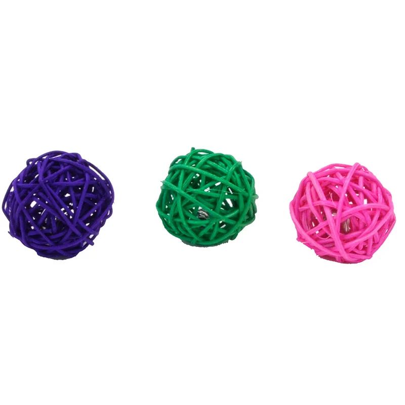 TURBO Jouet Chat Balles en Osier 1.75"