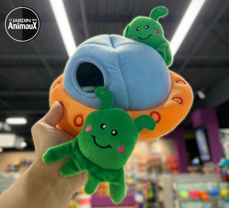 Zippy Paws peluche vaisseau et 3 aliens