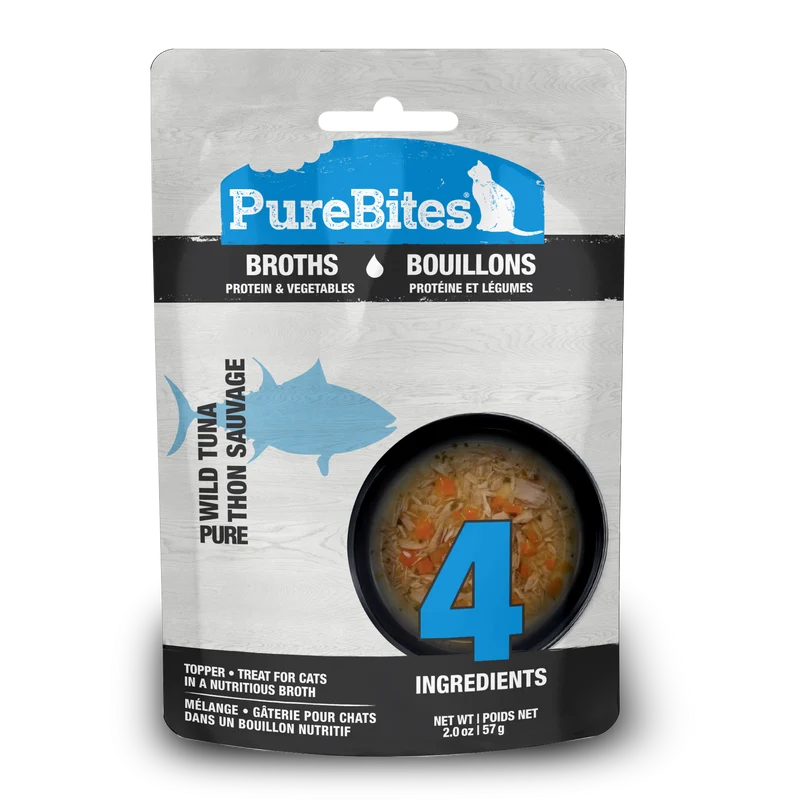 Purebites - Gâteries pour chat thon sauvage en bouillon