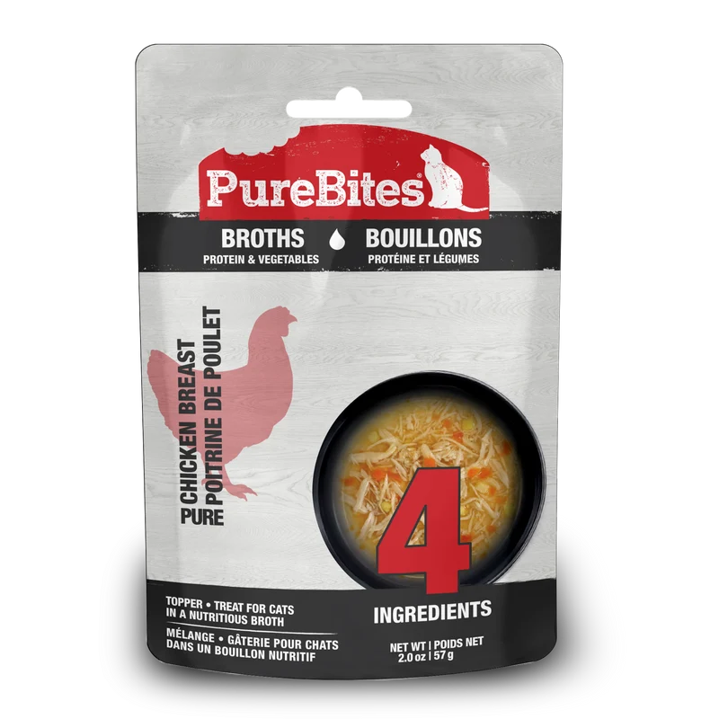 Purebites - Gâteries pour chat poitrine de poulet dans le bouillon