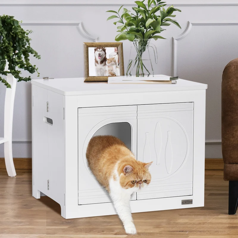 PETSFIT Cat Litter Box as Cat House Collapsible Use No Assembly Needed (Only available in the USA)