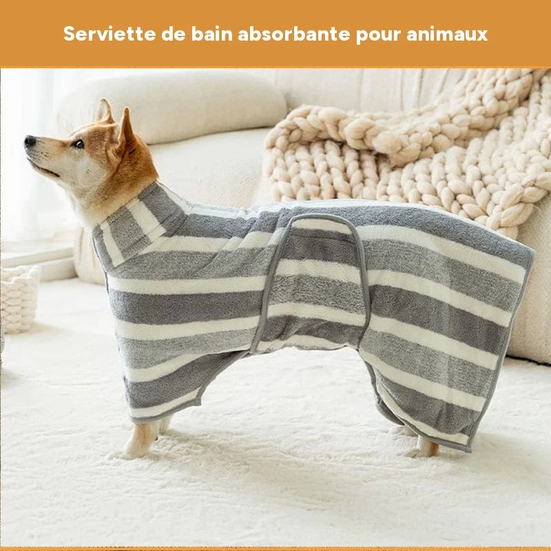 Serviette chien microfibre – séchage rapide super absorbante