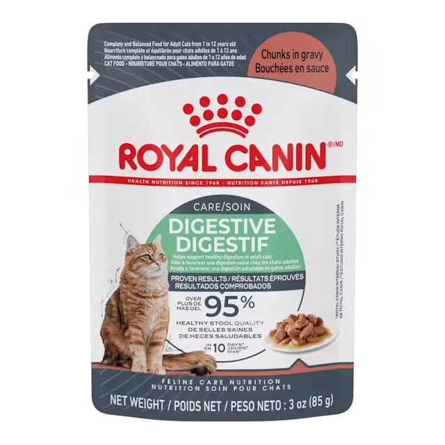 Royal Canin - Chat Soin Digestif Tranche en Sauce, Emballage de 12 - Nourriture Humide pour Chats