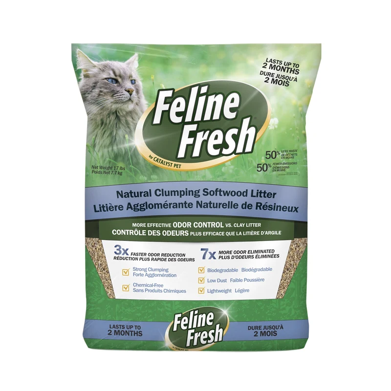 Feline Fresh - Litière de Pin Agglomérante pour Chats