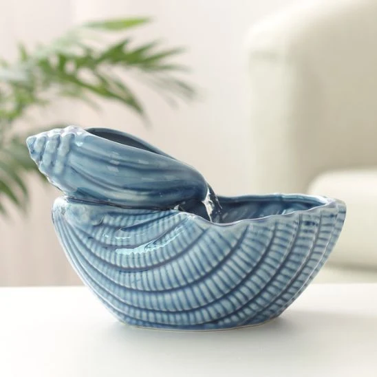 FONTAINE A EAU POUR CHAT CERAMIQUE | Coquillage