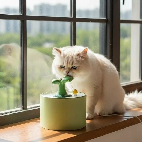 Fontaine Chat Céramique | Céram’Oasis