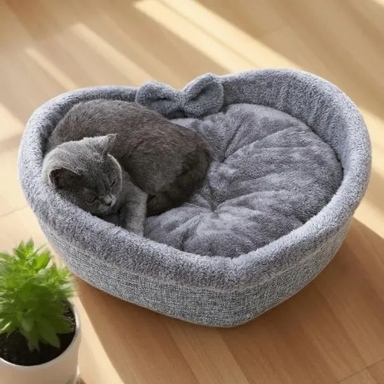 Panier chat Coeur Gris Douillet
