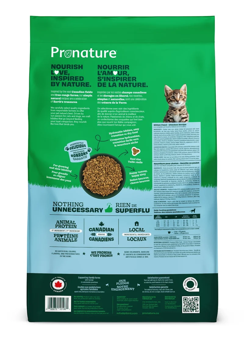 Pronature - Chaton Poulet - Nourriture Sèche pour Chats