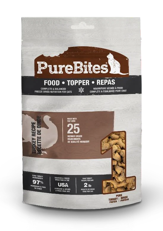 Purebites - Chat Dinde - Nourriture Sèche Lyophilisée pour Chats